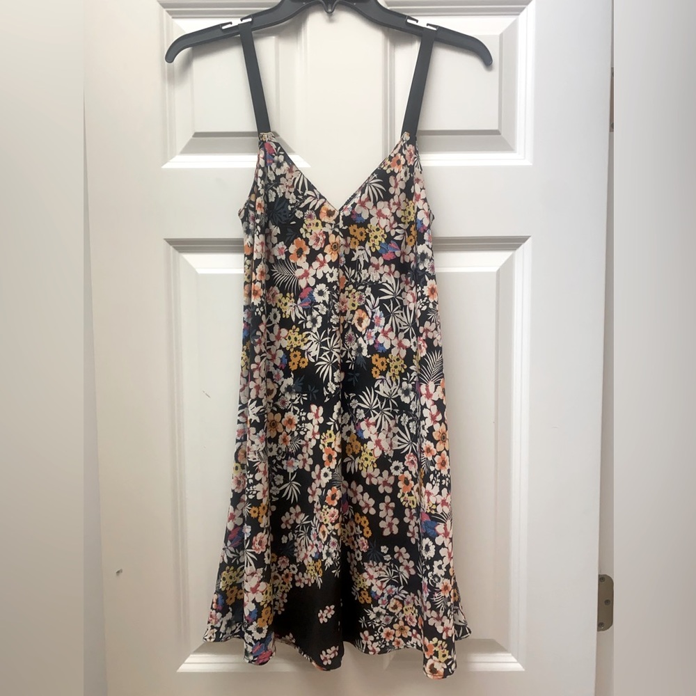 Zara floral print shift dress